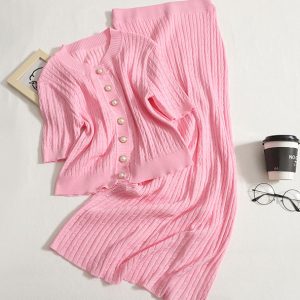 Костюм трикотажний рожевого кольору