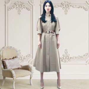 Сукня в стилі сафарі під ремінь з гудзиками по всій довжині