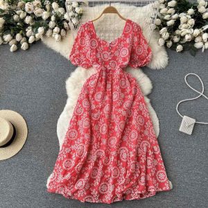 Сукня з бавовни в вибитий квітковий візерунок