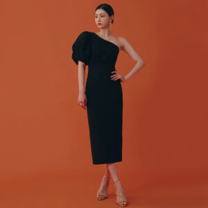 Сукня футляр чорного кольору асиметрична